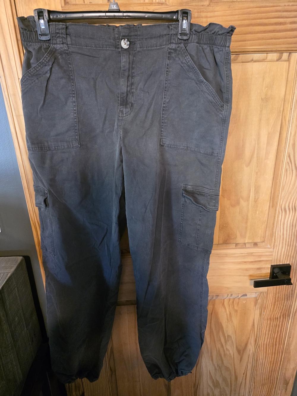 Maurices Plus Size Charcoal Cargo Pant 18L